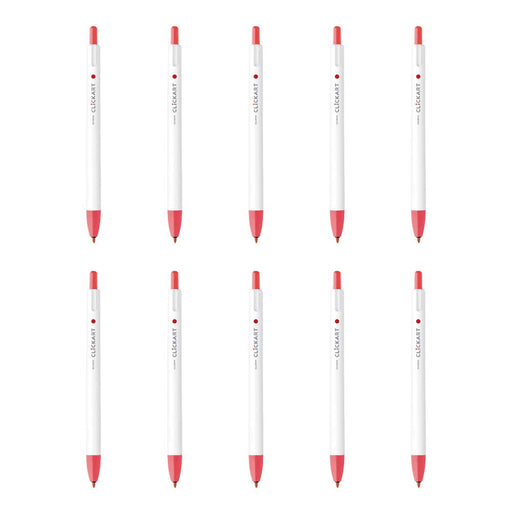 Zebra ClickArt Water-Based Pen Salmon Pink 10-pack-Kiichin - The #1 Place for Japanese Goods in Your Hand!