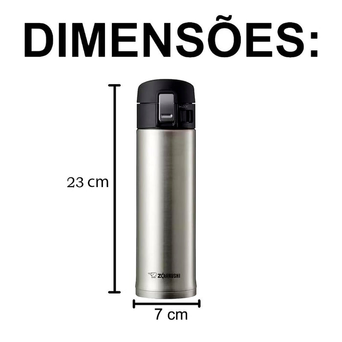 Zojirushi 16 Oz Silver Stainless Steel Mug SM-KHE48XA Vacuum Insulated-Kiichin - The #1 Place for Japanese Goods in Your Hand!