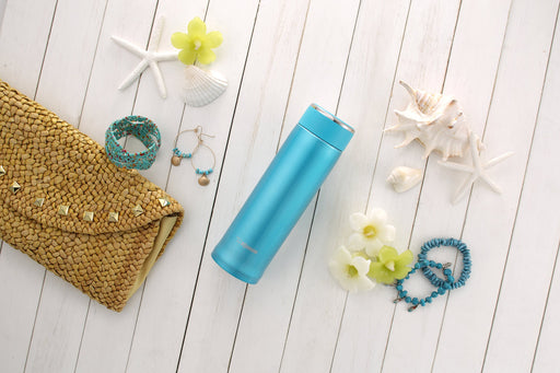 Zojirushi 360ml Stainless Steel Water Bottle Mug Turquoise Blue-Kiichin - The #1 Place for Japanese Goods in Your Hand!