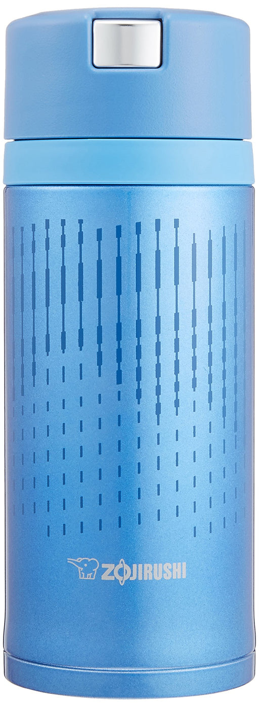 Zojirushi Blue Stainless Steel Water Bottle 360ml with Quick Open Easy Lock-Kiichin - The #1 Place for Japanese Goods in Your Hand!
