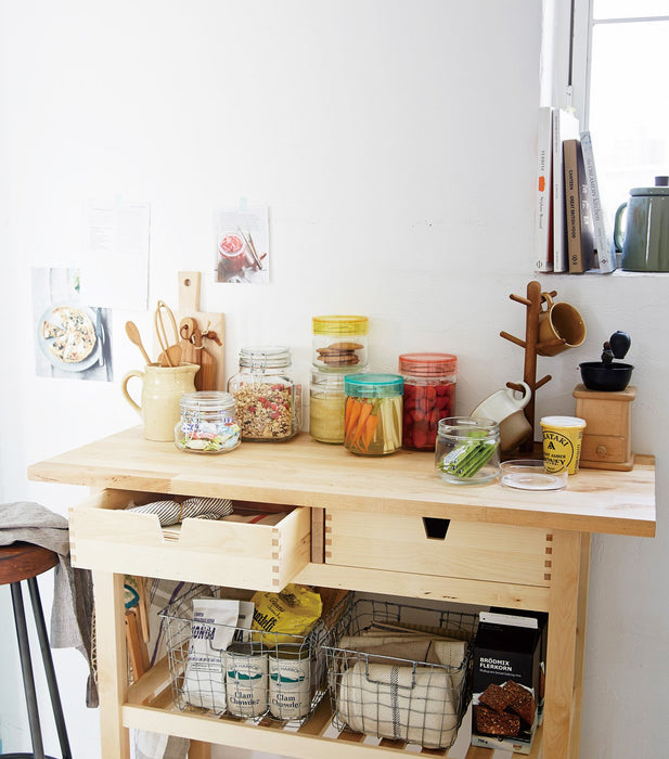 Aderia 1000Ml Green Glass Canister - Airtight Container for Seasoning and Coffee Beans Storage-Kiichin - The #1 Place for Japanese Goods in Your Hand!