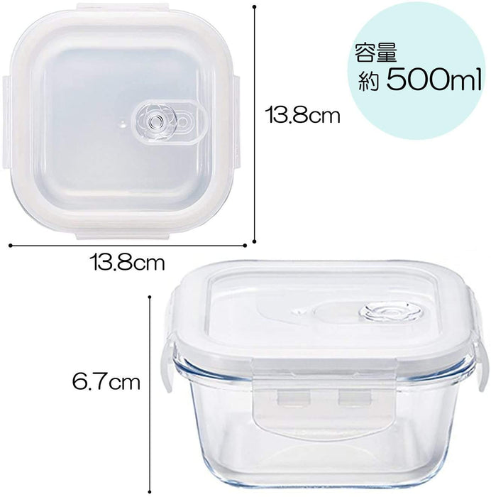 Aderia Japan Glass Food Storage Containers - 500ml, Set of 2-Kiichin - The #1 Place for Japanese Goods in Your Hand!