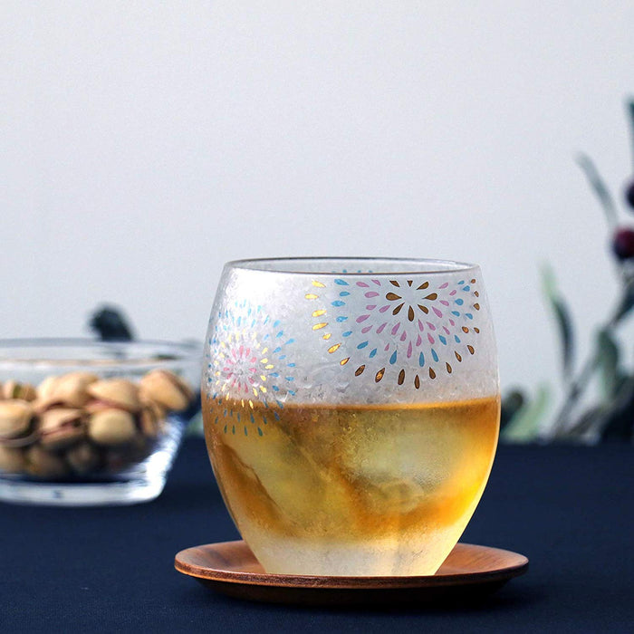 Aderia Premium Japan Goldfish Fireworks 345ml Rocks Glass Pair Set - 60th Birthday Gift-Kiichin - The #1 Place for Japanese Goods in Your Hand!