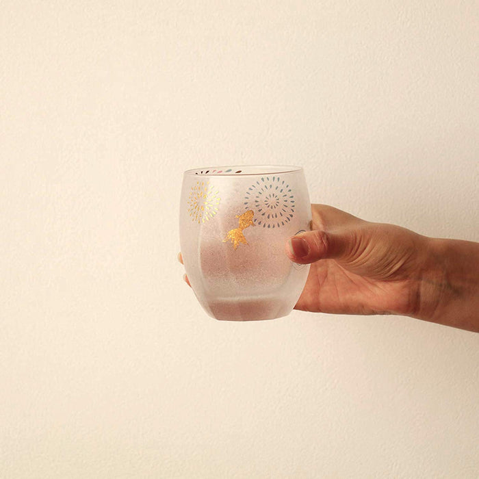 Aderia Premium Japan Goldfish Fireworks 345ml Rocks Glass Pair Set - 60th Birthday Gift-Kiichin - The #1 Place for Japanese Goods in Your Hand!