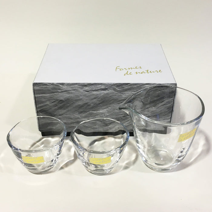Aderia Japan Sake Set (1 Katakuchi 2 Cups) - Dishwasher Safe S-6202-Kiichin - The #1 Place for Japanese Goods in Your Hand!
