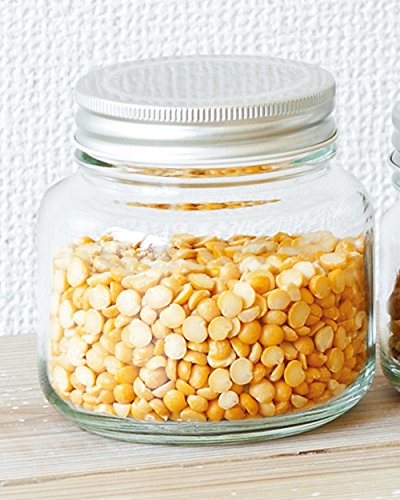 Aderia 200ml Glass Canister Set of 6 - Silver Cap Storage Bottles from Japan-Kiichin - The #1 Place for Japanese Goods in Your Hand!