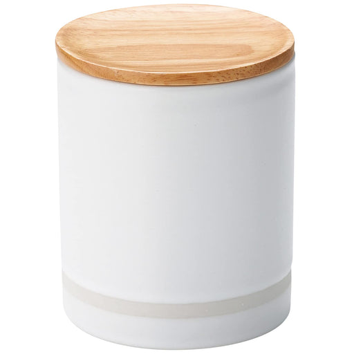 Aito Canister Storage Container Lid M 410ml White Mino 111014 9cm-Kiichin - The #1 Place for Japanese Goods in Your Hand!