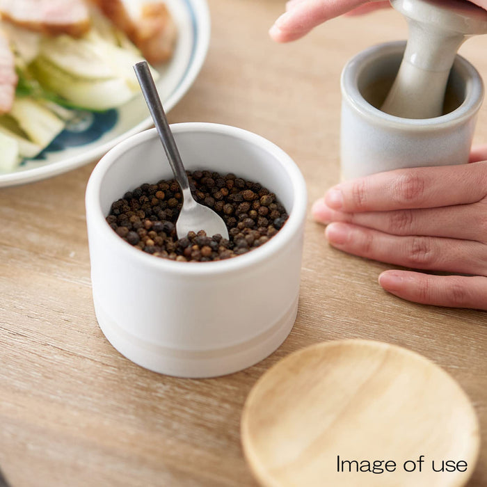 Aito Canister Storage Container 220ml White Mino Ware-Kiichin - The #1 Place for Japanese Goods in Your Hand!