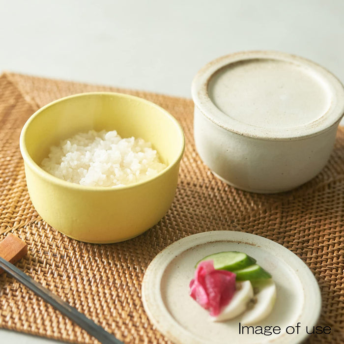 Aito Ohitsu Rice Storage 0.5Cup Microwave Dishwasher Safe White Mino Ware Japan 111029 12.4Cm-Kiichin - The #1 Place for Japanese Goods in Your Hand!