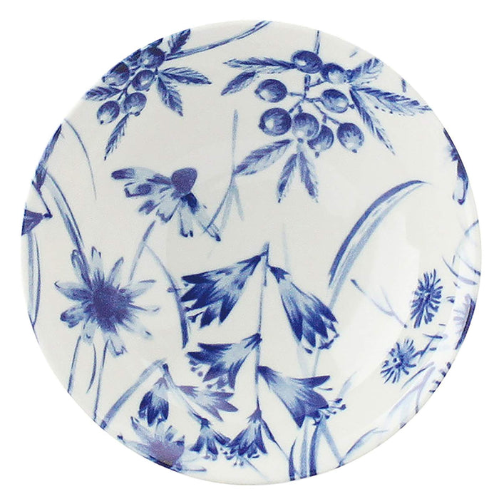 Aito Seisakusho Botanical Bowl Plate 17cm Bellflower Mino Ware Dishwasher Safe Japan 288259-Kiichin - The #1 Place for Japanese Goods in Your Hand!