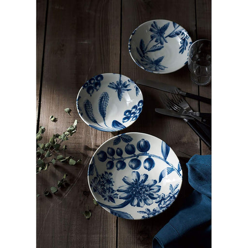 Aito Botanical Bowl Plate 17cm Dahlia Mino Ware Japan 288257-Kiichin - The #1 Place for Japanese Goods in Your Hand!