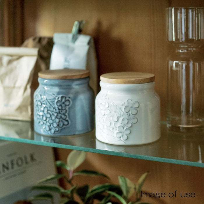 Aito Lien Canister Storage 10cm White Mino Ware 267923-Kiichin - The #1 Place for Japanese Goods in Your Hand!