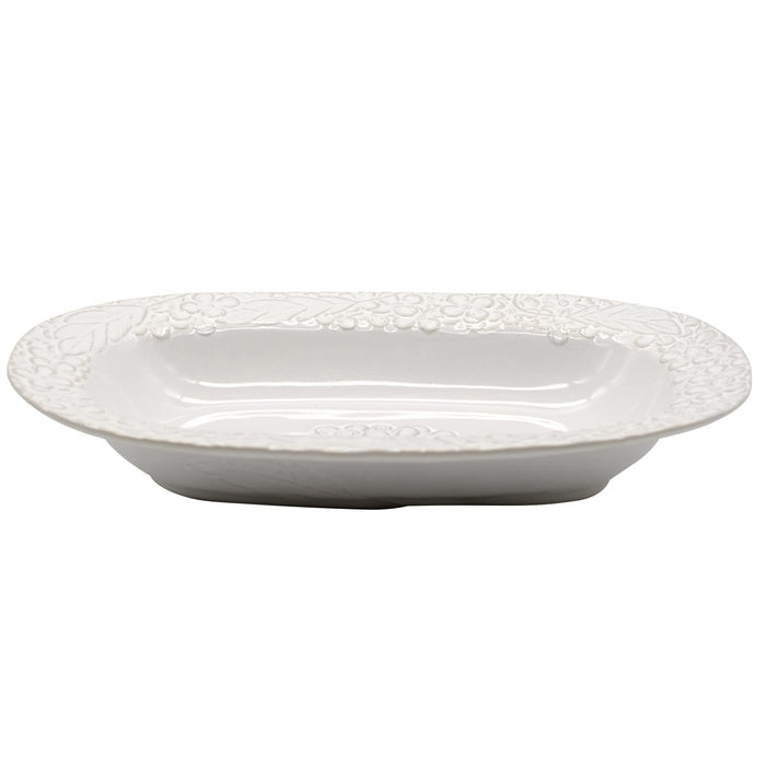 Aito Lien Oval Bowl Curry Plate Pasta Plate 26x16cm White Mino Ware Japan 267891-Kiichin - The #1 Place for Japanese Goods in Your Hand!