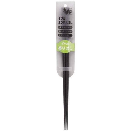 Akebono Japan Non-Slip Double-Embossed Moribashi Plating Chopsticks 27Cm Black-Kiichin - The #1 Place for Japanese Goods in Your Hand!