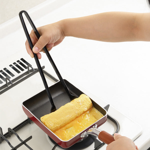 Akebono 3-in-1 Tamagoyaki Omelette Turner Tongs - Black Japan-Kiichin - The #1 Place for Japanese Goods in Your Hand!