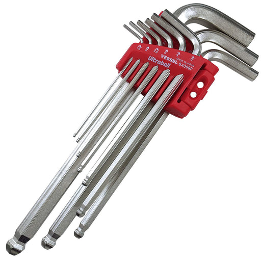 Amazon.Co.Jp Vessel 8409BP 9pc L-Type Hex Wrench Set 3pt 3Surf Ultra Hex Shape-Kiichin - The #1 Place for Japanese Goods in Your Hand!