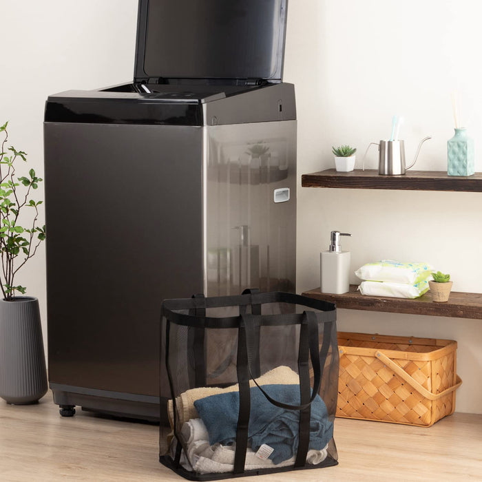 Astro Laundry Mesh Bag - Black 39X24X40Cm - Japan 820-28 Basket Bag-Kiichin - The #1 Place for Japanese Goods in Your Hand!