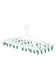 Cb Japan Laundry Clothesline Hanger - Green & Blue Resin Frame with 40 Hooks-Kiichin - The #1 Place for Japanese Goods in Your Hand!