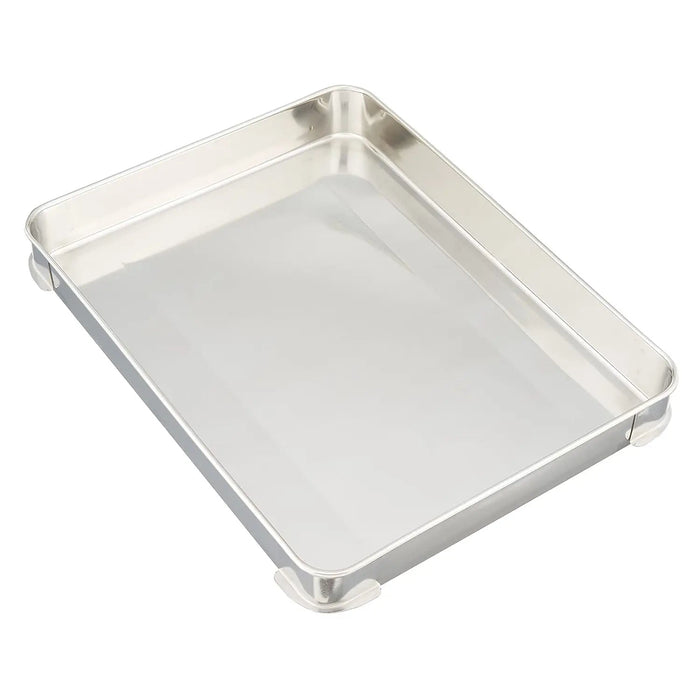 Stackable Tray for Gyoza - Clover Stainless Steel, 400x300x50mm-Kiichin - The #1 Place for Japanese Goods in Your Hand!