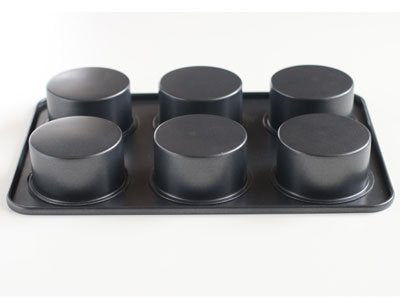 Cotta Original Muffin Mold 6Pcs - Gray Japan 26X17.5X3.5Cm 85667-Kiichin - The #1 Place for Japanese Goods in Your Hand!