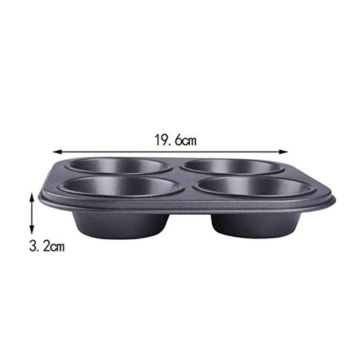 Cz-Ing 4-Cavity Non-Stick Muffin Pan | Carbon Steel Baking Mold Tray | Japan-Kiichin - The #1 Place for Japanese Goods in Your Hand!