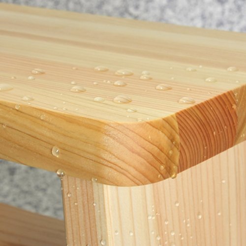 Daiwa Industry Japan Hinoki Wood Bath Chair 30Cm Deluxe, Mildew Resistant & Water Repellent-Kiichin - The #1 Place for Japanese Goods in Your Hand!