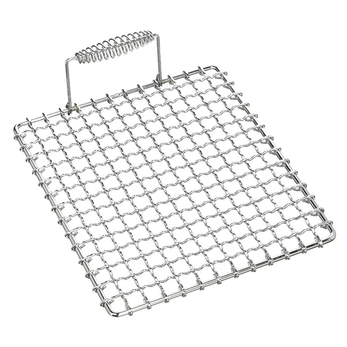Ebm Stainless Steel BBQ Grill Mesh with Single Handle - 33cm-Kiichin - The #1 Place for Japanese Goods in Your Hand!