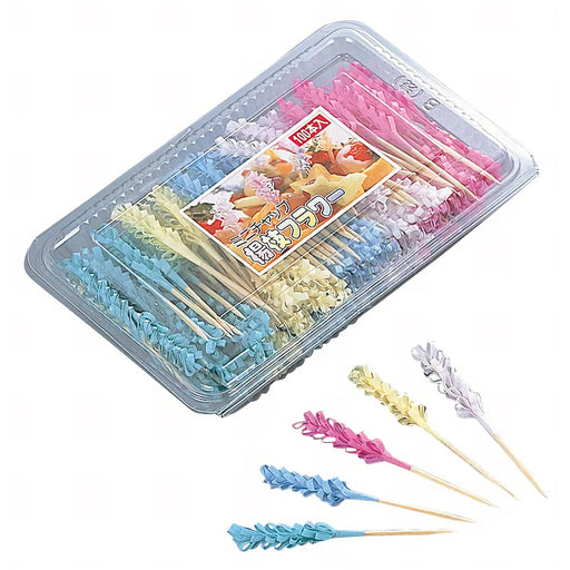 Ebm 100Ct Japanese Wood Food Picks - Colorful Selection-Kiichin - The #1 Place for Japanese Goods in Your Hand!