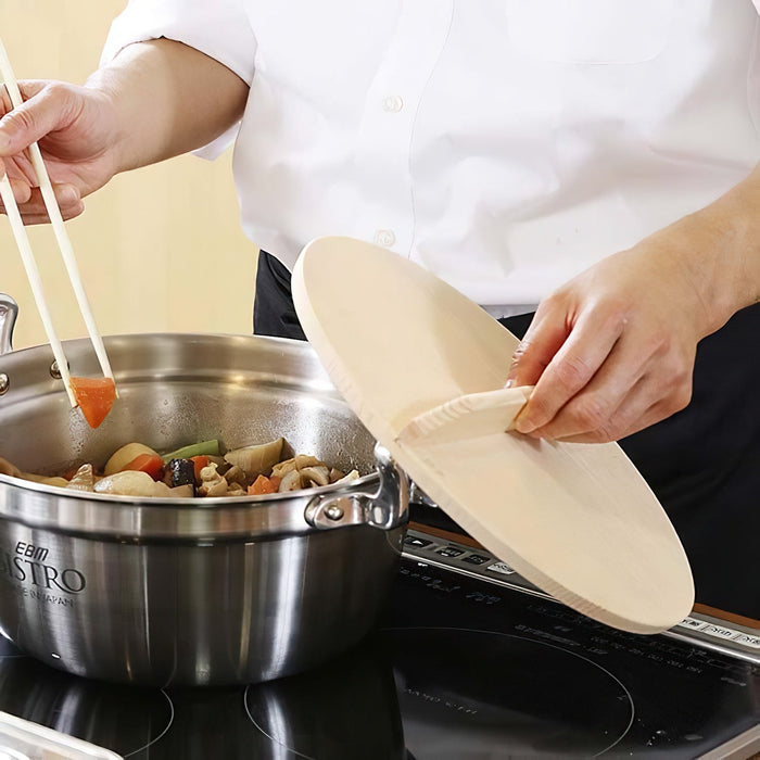 18cm Wooden Lid for Ebm - Enhance Your Kitchen with a Stylish and Functional Addition-Kiichin - The #1 Place for Japanese Goods in Your Hand!