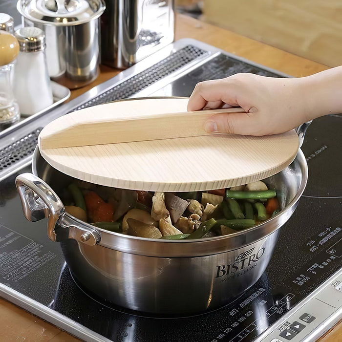 18cm Wooden Lid for Ebm - Enhance Your Kitchen with a Stylish and Functional Addition-Kiichin - The #1 Place for Japanese Goods in Your Hand!