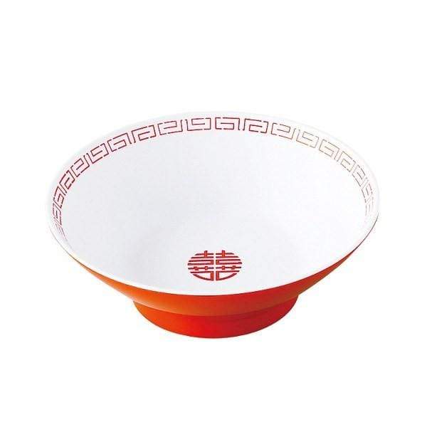 Entec Japan Zuishou Melamine Double Happiness Ramen Noodle Bowl - 670ml-Kiichin - The #1 Place for Japanese Goods in Your Hand!