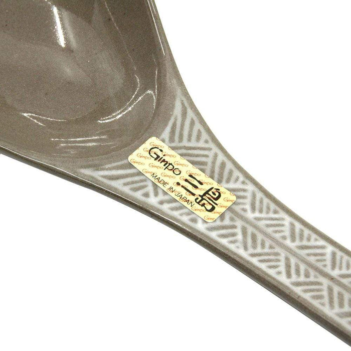 Ginpo Banko Ware Renge Soup Spoon & Spoon Rest Small - Compact Renge Spoon-Kiichin - The #1 Place for Japanese Goods in Your Hand!