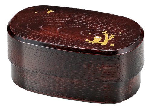 Tatsumiya Japan Hakoya Range Club Men's Oval Wood Bento Box - Tochigi Owl 51120-Kiichin - The #1 Place for Japanese Goods in Your Hand!