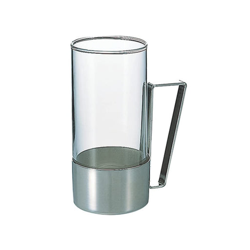 Hario 220Ml Stainless Steel Hot Glass Square Hw-8Ssv - Heat Resistant Glass Holder, Made In Japan-Kiichin - The #1 Place for Japanese Goods in Your Hand!