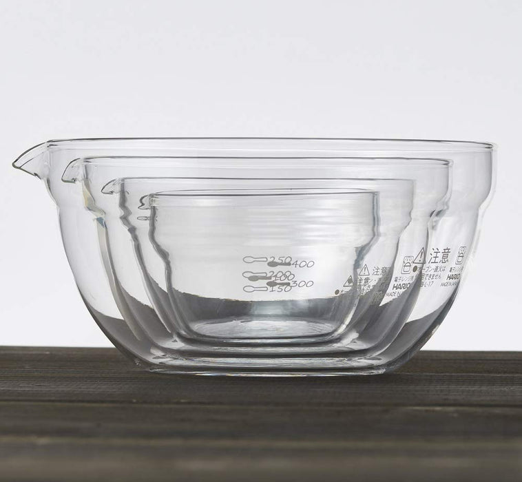Hario KB-2518 Heat Resistant Glass Bowl Set 4pc Japan-Kiichin - The #1 Place for Japanese Goods in Your Hand!