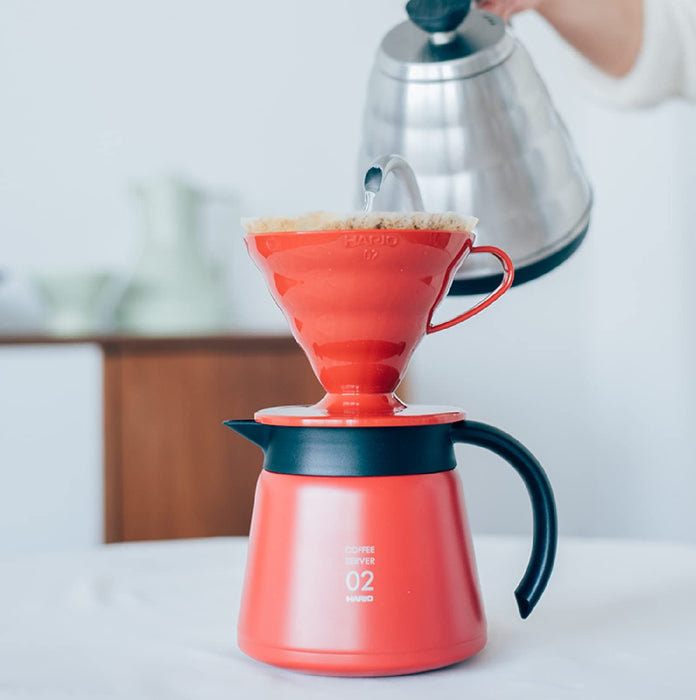Hario V60 Dripper 02 Red 1-4 Cups Coffee Hand Drip Japan VDR-02-R-Kiichin - The #1 Place for Japanese Goods in Your Hand!