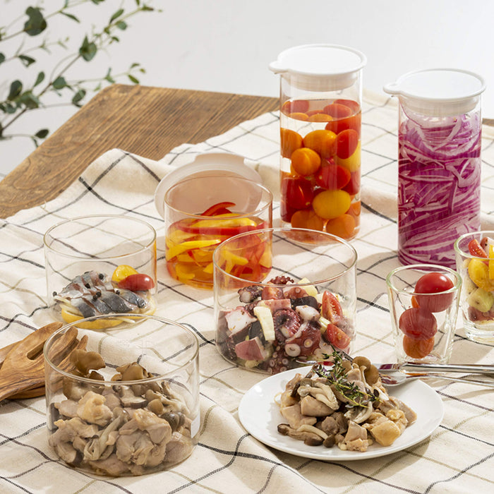 Hario Japan Vinegar Food Container 800Ml White - Premium Quality Storage Solution-Kiichin - The #1 Place for Japanese Goods in Your Hand!