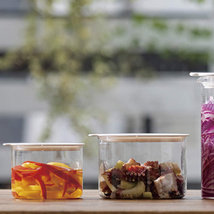 Hario Japan Vinegar Food Container 800Ml White - Premium Quality Storage Solution-Kiichin - The #1 Place for Japanese Goods in Your Hand!
