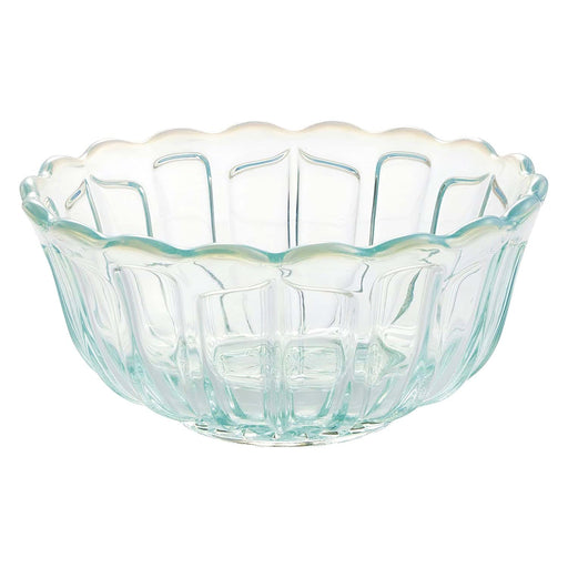 Hirota Glass Japan Yukinohana Blue Shallow Bowl - Premium Soda-Lime Glass-Kiichin - The #1 Place for Japanese Goods in Your Hand!