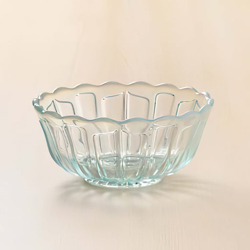Hirota Glass Japan Yukinohana Blue Shallow Bowl - Premium Soda-Lime Glass-Kiichin - The #1 Place for Japanese Goods in Your Hand!
