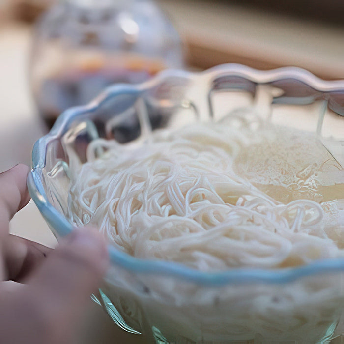 Hirota Glass Japan Yukinohana Blue Shallow Bowl - Premium Soda-Lime Glass-Kiichin - The #1 Place for Japanese Goods in Your Hand!
