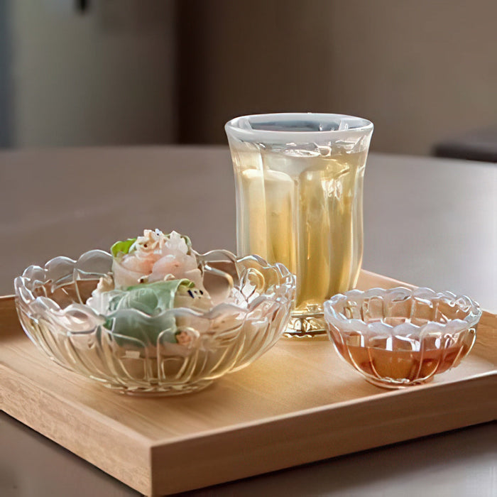Hirota Glass Japan Yukinohana Small Bowl - Premium Soda-Lime Glass-Kiichin - The #1 Place for Japanese Goods in Your Hand!