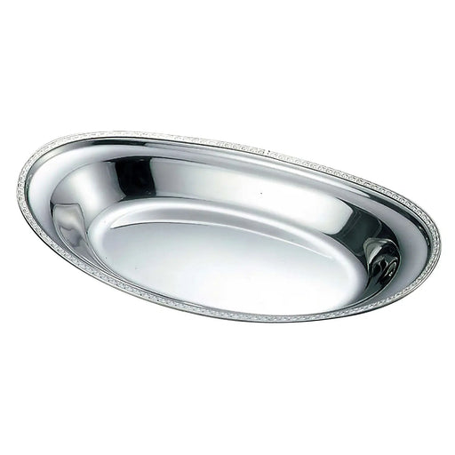 Ikeda Japan Stainless Steel Curry Plate with Wave Pattern - User-Friendly Website Essential-Kiichin - The #1 Place for Japanese Goods in Your Hand!