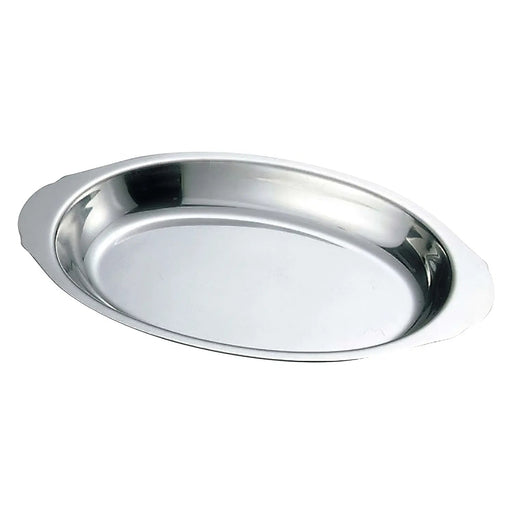 Ikeda Japan Stainless Steel Gratin Tray - 225x133x23mm-Kiichin - The #1 Place for Japanese Goods in Your Hand!