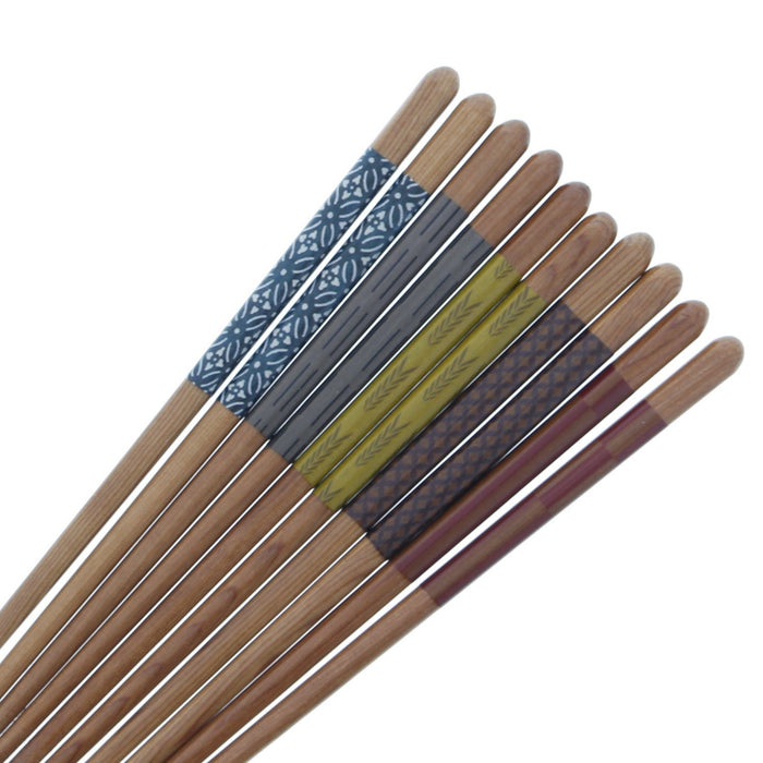 Ishida Natural Wood Chopsticks Set - 5 Pieces, 23cm Length-Kiichin - The #1 Place for Japanese Goods in Your Hand!
