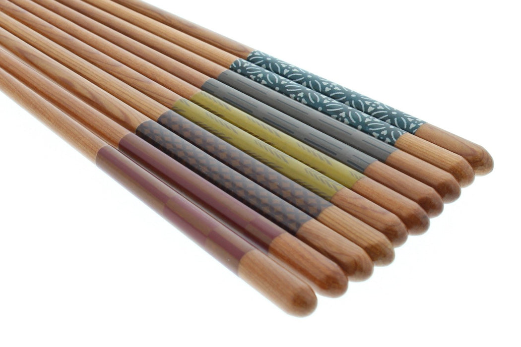 Ishida Natural Wood Chopsticks Set - 5 Pieces, 23cm Length-Kiichin - The #1 Place for Japanese Goods in Your Hand!