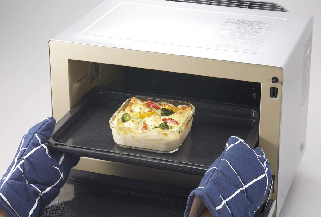 Iwaki Japan Az3247-4G Square Glass Storage Container Set - Pack of 4, Green, 800ml x 4-Kiichin - The #1 Place for Japanese Goods in Your Hand!