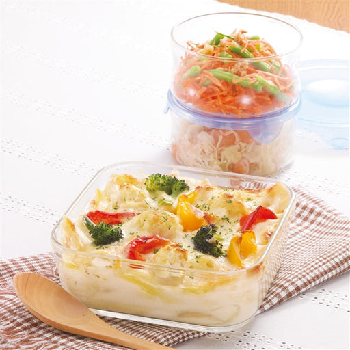 Iwaki 200ml Square Glass Food Container - Heat Resistant & Durable-Kiichin - The #1 Place for Japanese Goods in Your Hand!