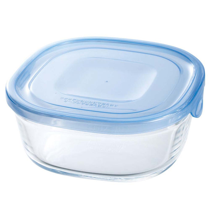 Iwaki 450ml Square Glass Food Container - Heat Resistant & Durable-Kiichin - The #1 Place for Japanese Goods in Your Hand!