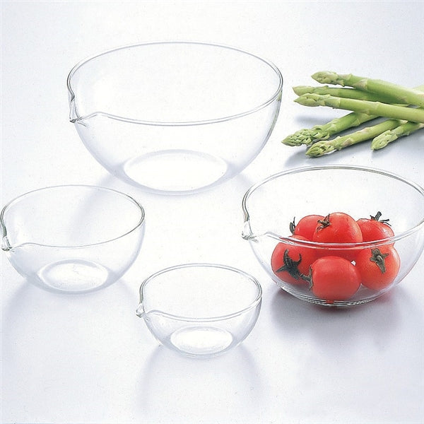 Iwaki 500ml Glass Lipped Bowl - Heat Resistant & Durable-Kiichin - The #1 Place for Japanese Goods in Your Hand!